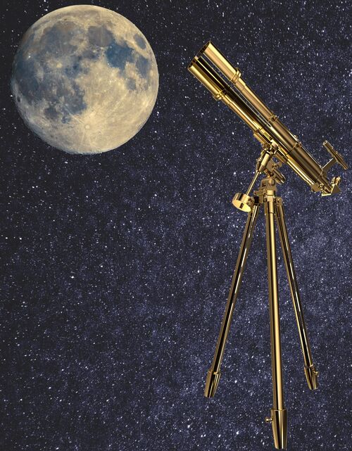 telescope looking at moon